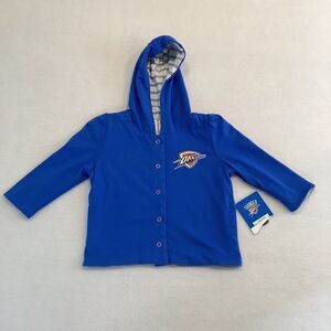 Oklahoma City Thunder Hooded Jacket Infant Sz 12-18 M Blue Reversible Colosseum